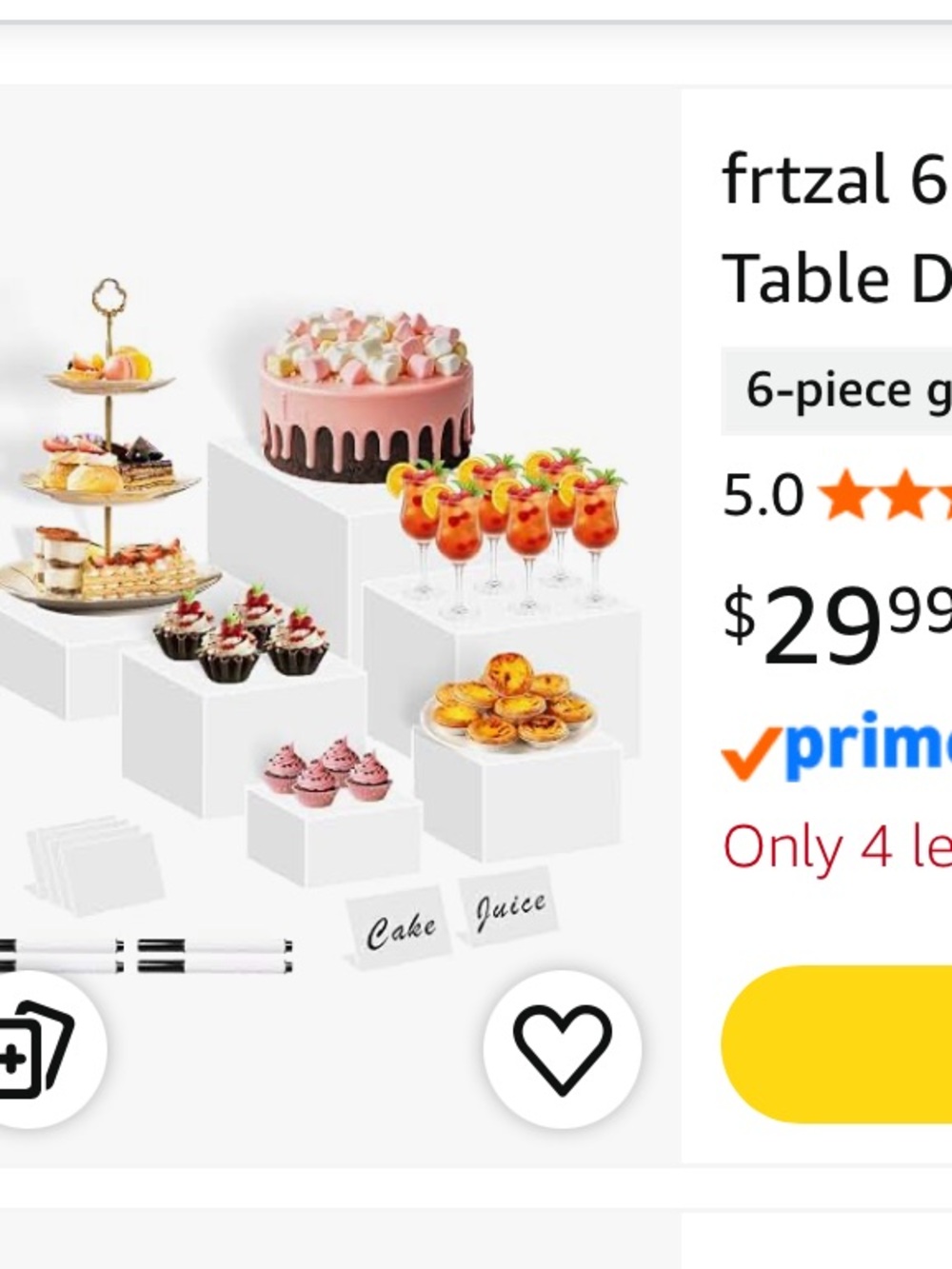 6PCS Food Risers for Display Stand Risers Food/Decorations Party - SHIP ALONE - Picture 3 of 4
